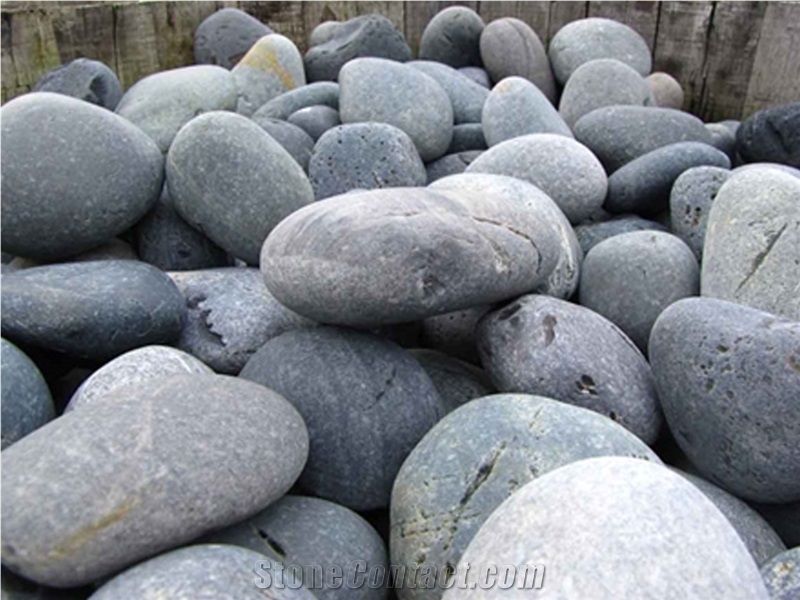 Black Mexican Beach Pebbles 6"- 9"