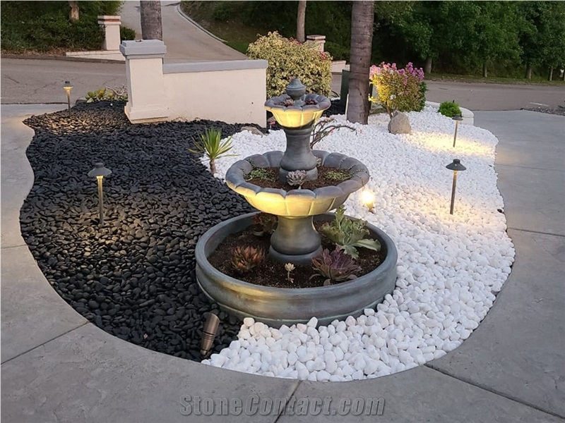 Black Polished Pebbles 1"- 2"