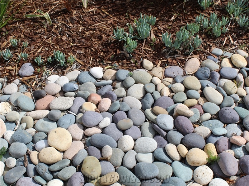Mixed Colors Mexican Beach Pebbles 1"- 2"