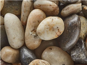 Mixed Colors Polished Pebbles 1/2"- 1"