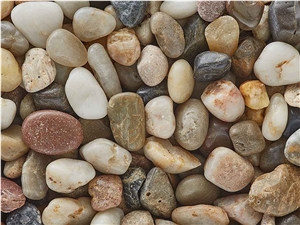 Mixed Colors Polished Pebbles 3/8"