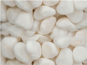 Snow White Pebbles 1/4"- 3/4"