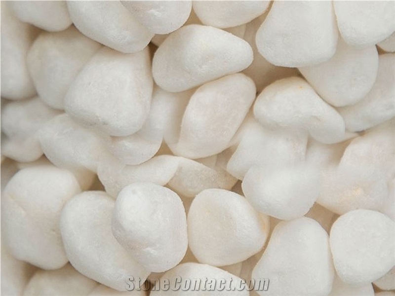 Snow White Pebbles 3/4"- 1-1/4"