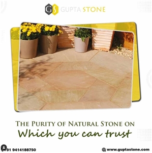 Kota Desert Sandstone Paving Stone, Circle Pavers