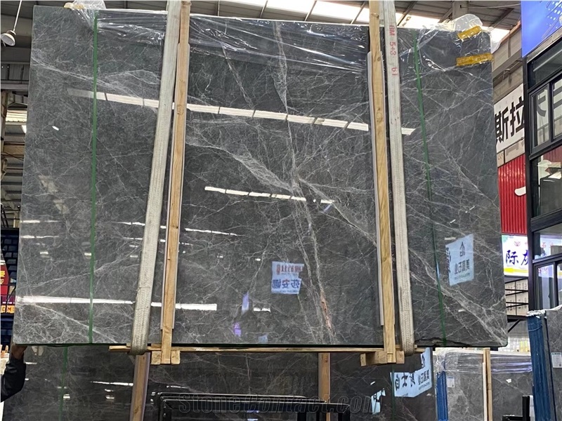 Chinese Hermes Ash Light Grey Marble For Flooring Tiles