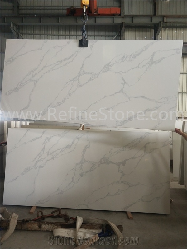 Factory Price High Quality Calacatta White Quartz
