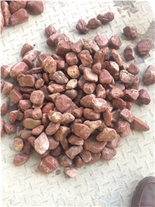 B836 China Rose Red Quartzite Tumbled Pebblestone