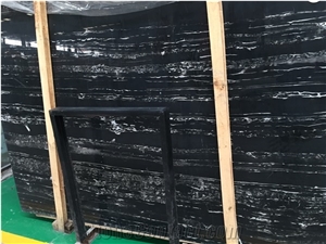 Black White Tile Mixed Marble Floor Tile For Interior Design