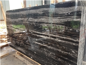Black White Tile Mixed Marble Floor Tile For Interior Design