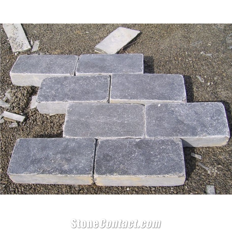 Blue Limestone  With Sandblasted On Floor Tiles