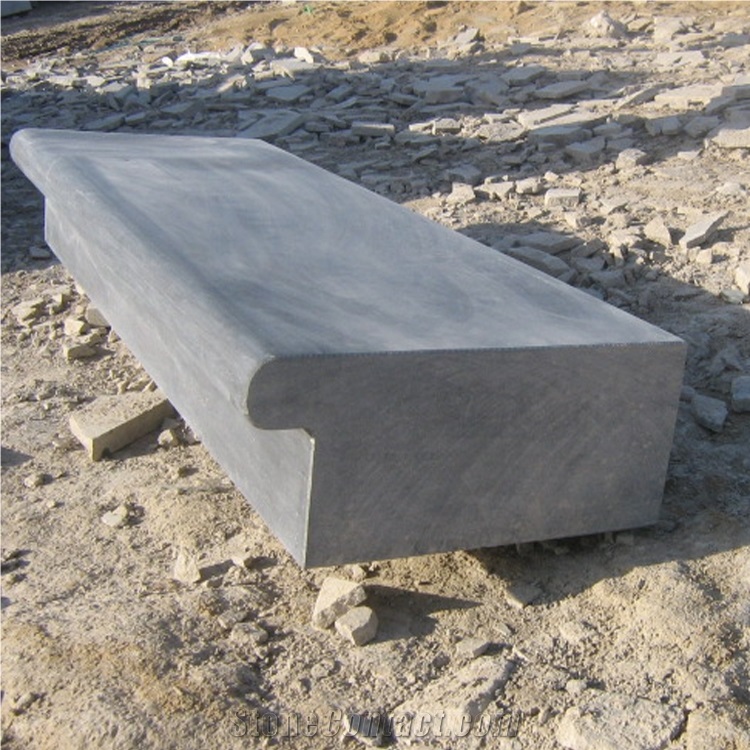 Blue Limestone  With Sandblasted On Floor Tiles
