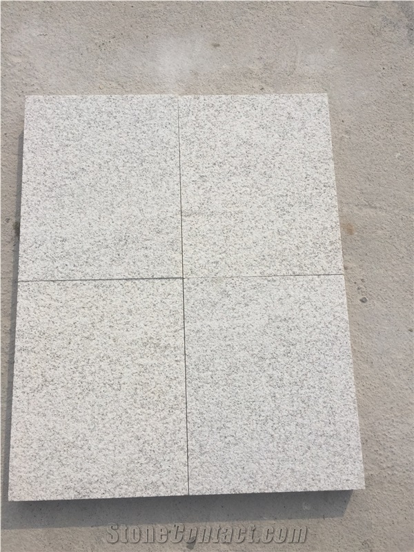 Bushhammered Shandong White Tiles Chinese Price Granite Tile
