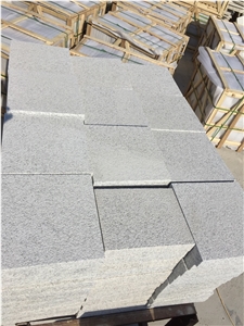 Bushhammered Shandong White Tiles Chinese Price Granite Tile