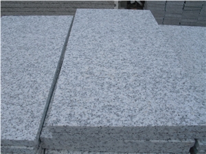Bushhammered Shandong White Tiles Chinese Price Granite Tile