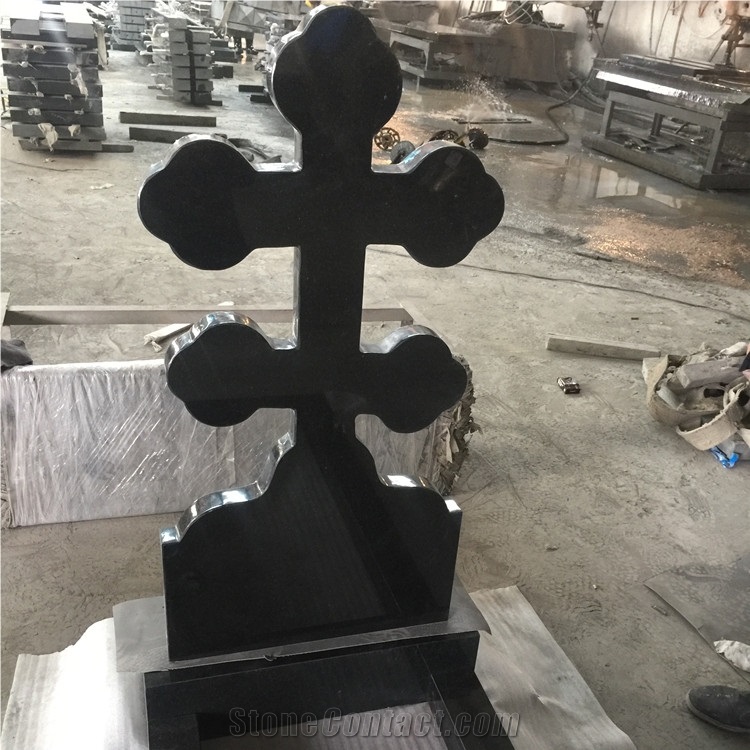 China Black Natural Granite Tombstone Monument Gravestone