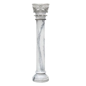 Custom Beautifully Hand Carved White Marble Roman Columns
