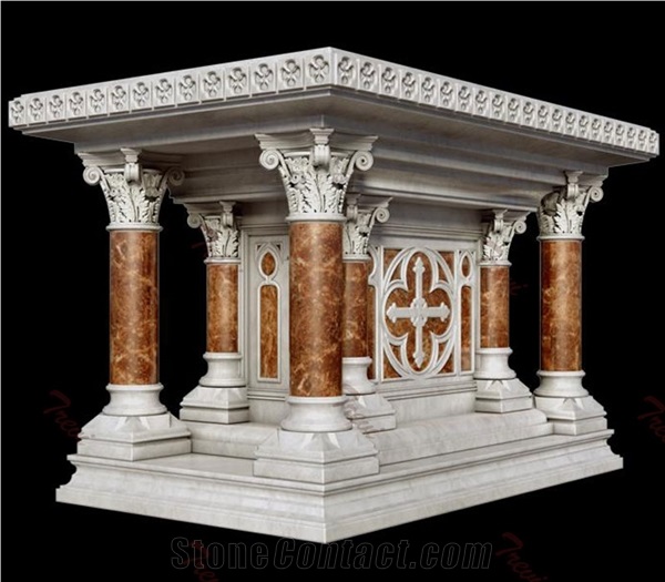 Custom Made Catholic Church Marble Altar Table For Sale