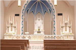Custom Made Catholic Church Marble Altar Table For Sale