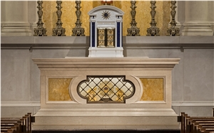 Custom Made Catholic Church Marble Altar Table For Sale