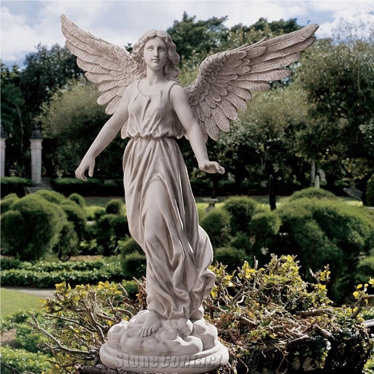 Custom White Marble Lady Bush Sculpture Stone Carving