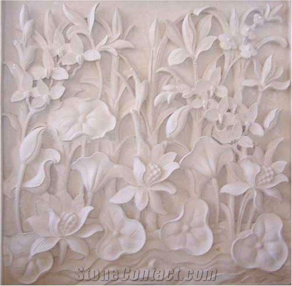 Customized Stone Reliefs 3D Carved Marble Wall Relief