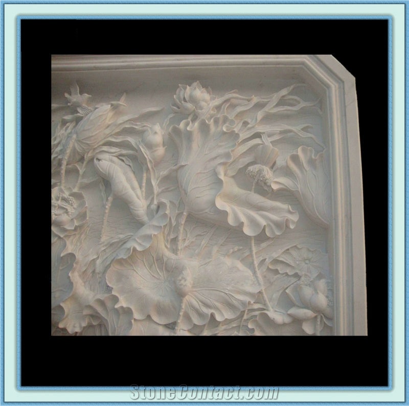 Customized Stone Reliefs 3D Carved Marble Wall Relief