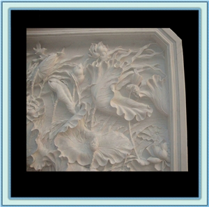 Customized Stone Reliefs 3D Carved Marble Wall Relief