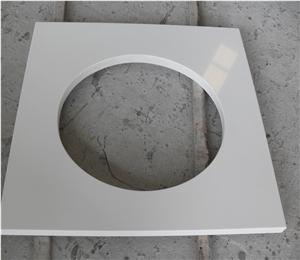 Customized White Marble Vanity Top For Bathroom Decoration