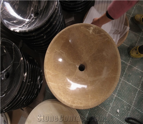 Factory Supplier Independent Bathroom Sink Round Vessel