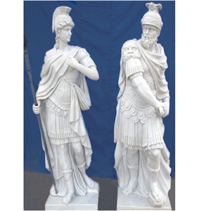 Hand Carved Cupid And Psyche Marble Sculpture For Sale