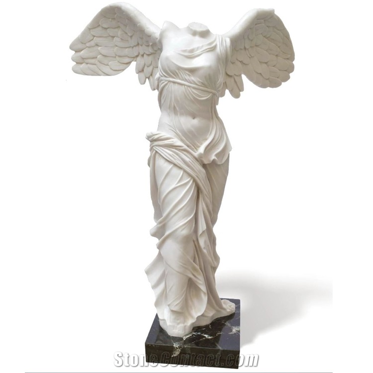 Hand Carved Victory  Winged  Samothrace  Marble Statue