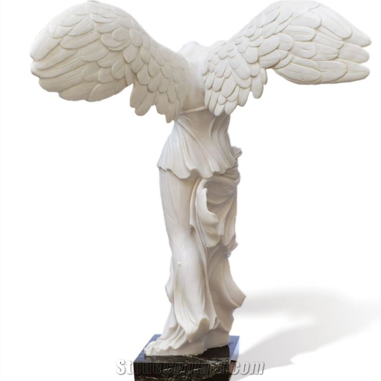 Hand Carved Victory  Winged  Samothrace  Marble Statue