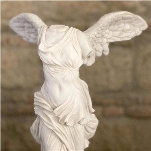Hand Carved Victory  Winged  Samothrace  Marble Statue