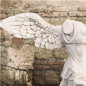 Hand Carved Victory  Winged  Samothrace  Marble Statue