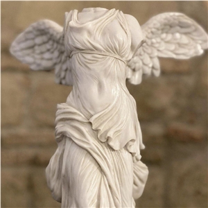 Hand Carved Victory  Winged  Samothrace  Marble Statue