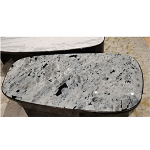 High Quality Luxury Lanber White Granite  Cafe Table Top