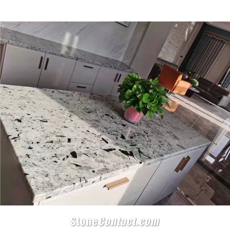High Quality Luxury Lanber White Granite  Cafe Table Top