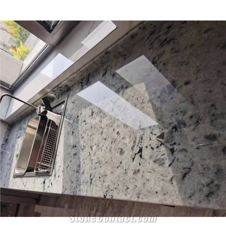 High Quality Luxury Lanber White Granite  Cafe Table Top