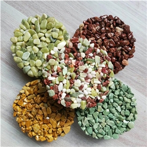 Landscaping Tumbled Natural  Mixed Pebble Stone  Decoration