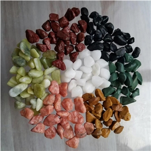 Landscaping Tumbled Natural  Mixed Pebble Stone  Decoration