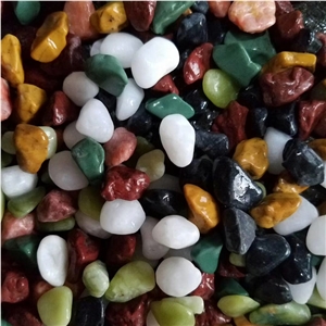 Landscaping Tumbled Natural  Mixed Pebble Stone  Decoration