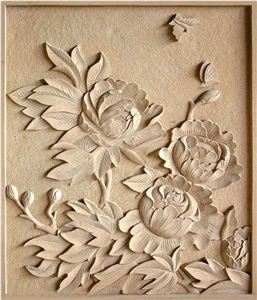 Marble Wall Relief Sculpture For Decorate Wall Background