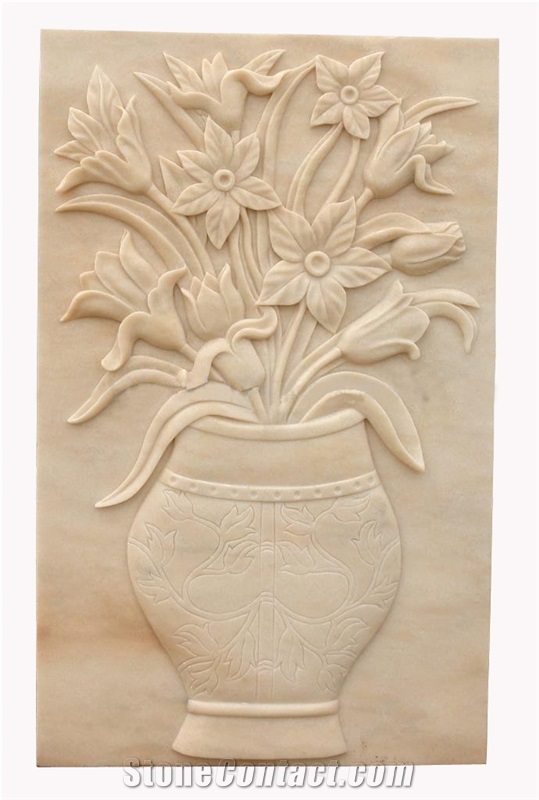 Marble Wall Relief Sculpture For Decorate Wall Background