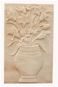 Marble Wall Relief Sculpture For Decorate Wall Background