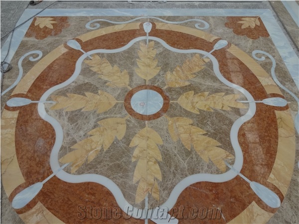 Marble Water Jet Medallions Inlay Tiles Factory