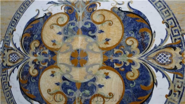 Marble Water Jet Medallions Inlay Tiles Factory