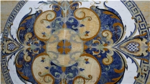 Marble Water Jet Medallions Inlay Tiles Factory