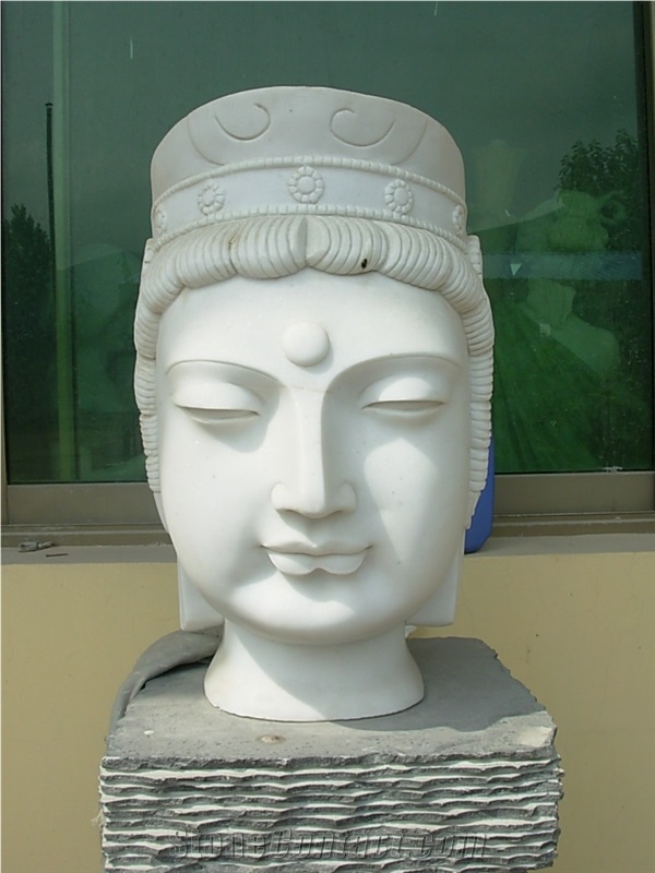Natural Marble Stone Life Size Happy Laughing Buddha Statue