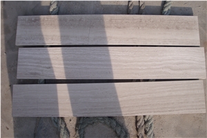 Natural White Wood Vein Marble And Wooden Grain Marble Tile