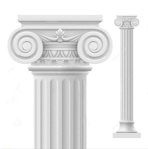 Outdoor Building Decorative White Marble Roman Pillar Column